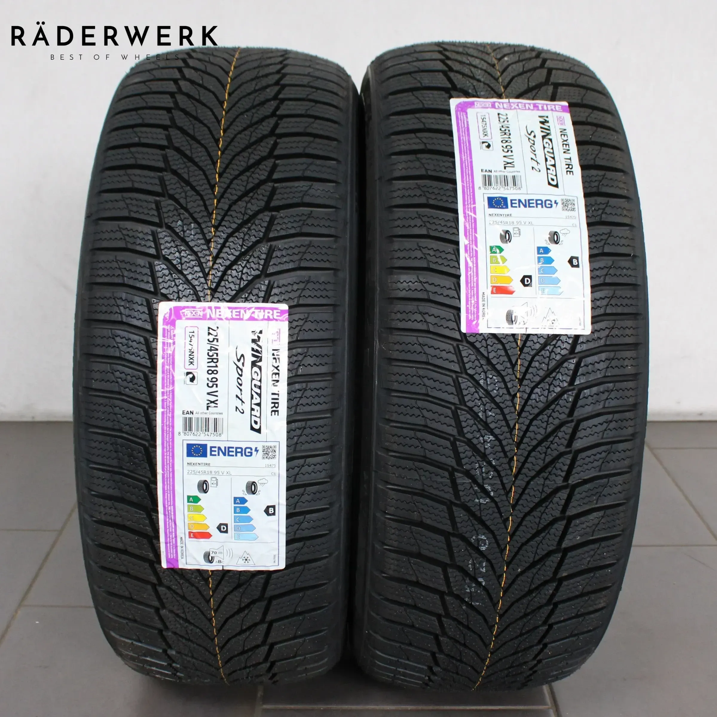 2x Winterreifen NEU 225 45 R18 95V Nexen Winguard Sport 2 Dot: 1925 - Bild 1