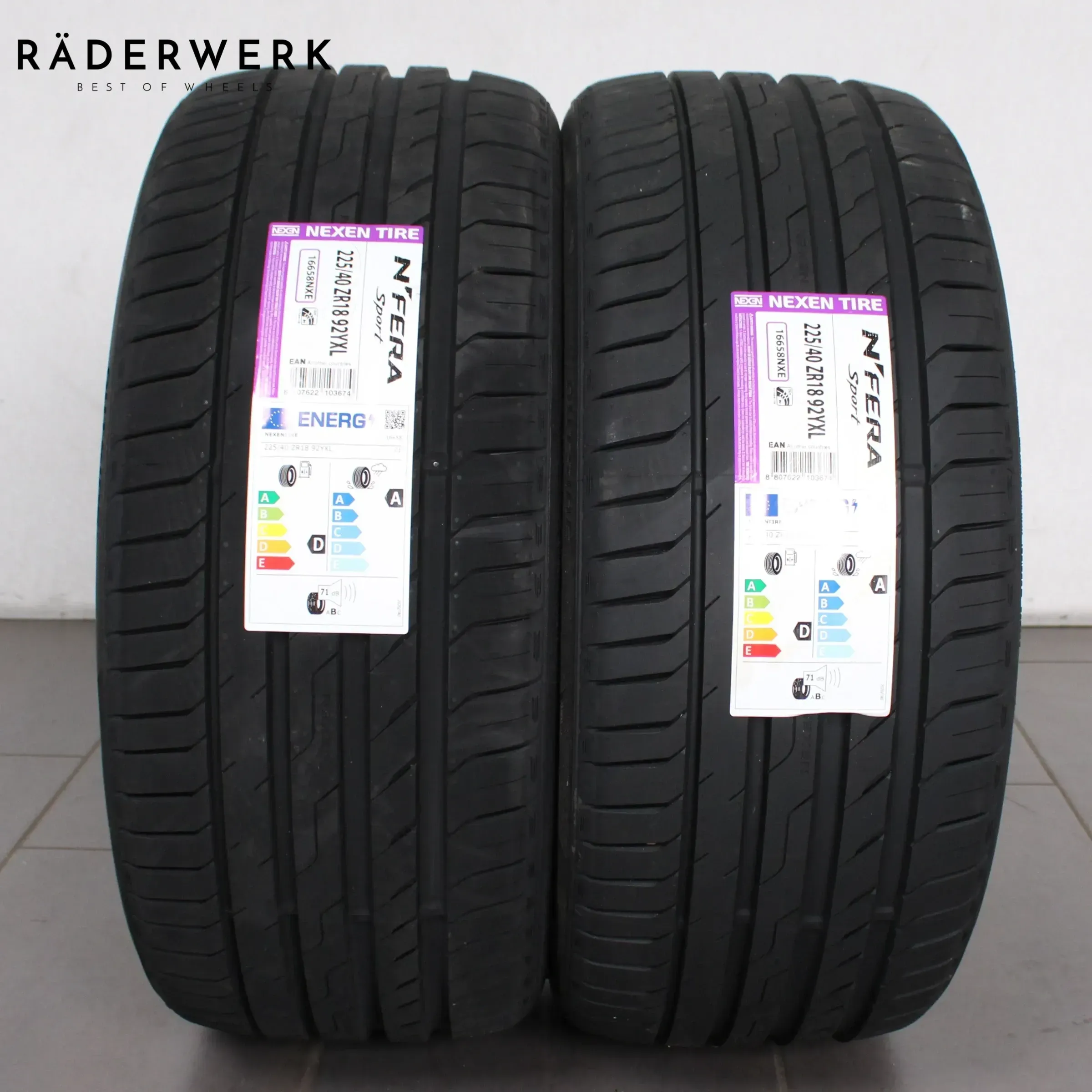 2x Sommerreifen NEU 225 40 R18 92Y Nexen N Fera Sport XL Dot: 0826 - Bild 1