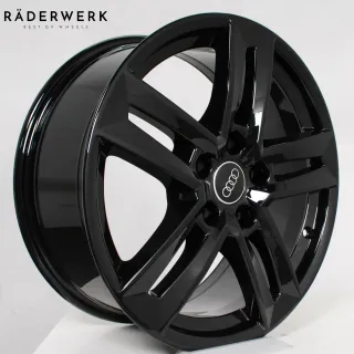 17 Zoll original Audi A4 8W B9 8W0601025P Alufelgen schwarz Felgen 4 Stück - Bild 3