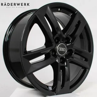 17 Zoll original Audi A4 8W B9 8W0601025P Alufelgen schwarz Felgen 4 Stück - Bild 5