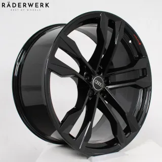 22 Zoll Original Audi Q8 SQ8 4M 4M8601025J Alufelgen schwarz 4 Stück Felgen - Bild 5
