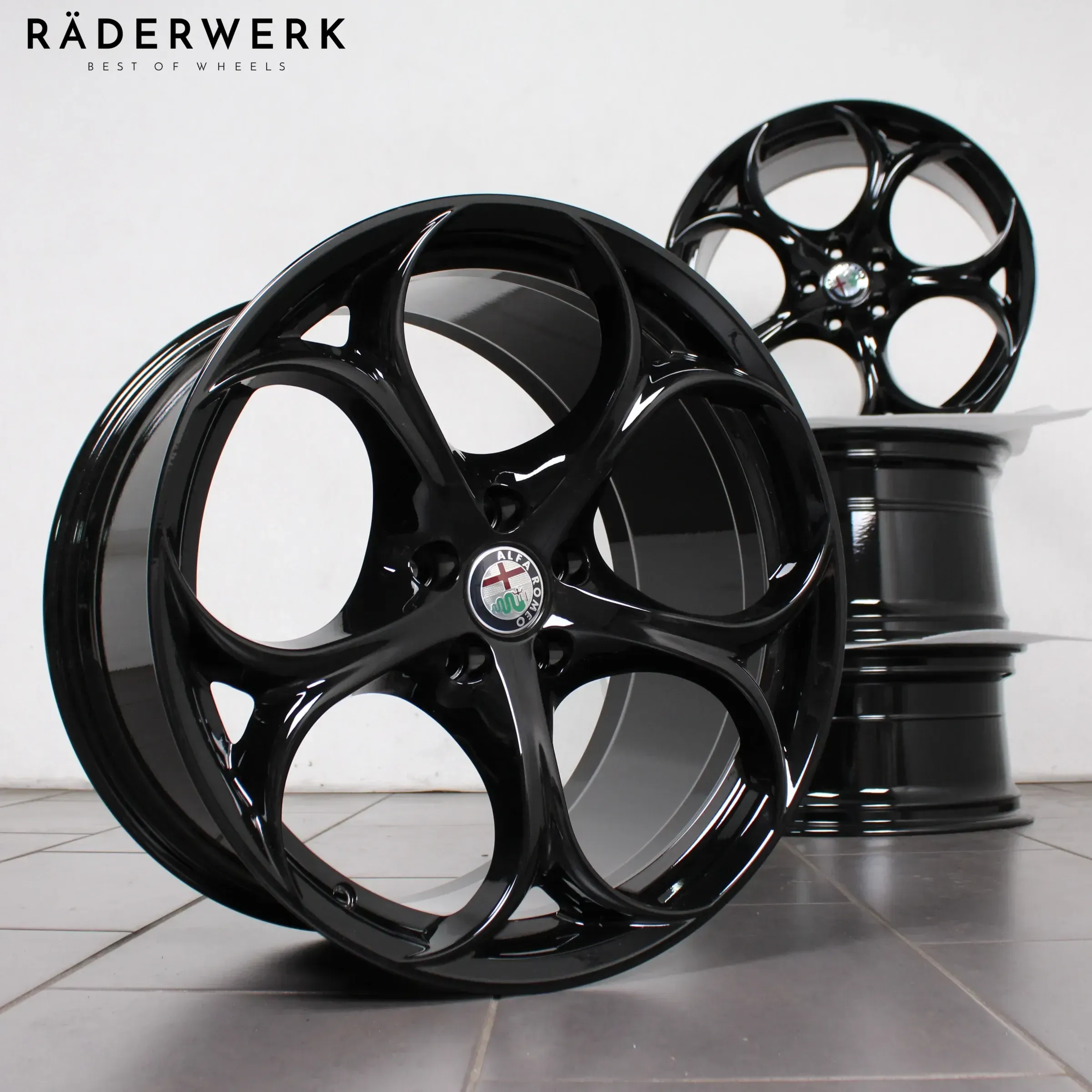 19 Zoll original Alfa Romeo Giulia Quadrifoglio 156112958 Alufelgen schwarz - Bild 1