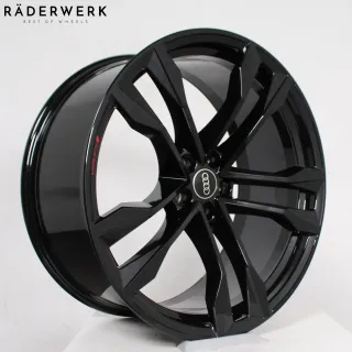 22 Zoll Original Audi Q8 SQ8 4M 4M8601025J Alufelgen schwarz 4 Stück Felgen - Bild 4