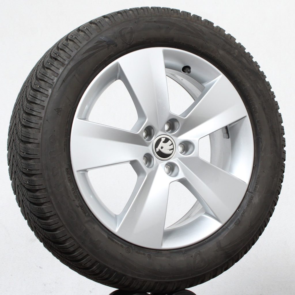 16 Zoll original Skoda Scala 657601025 Alufelgen Winterreifen (0faf3)