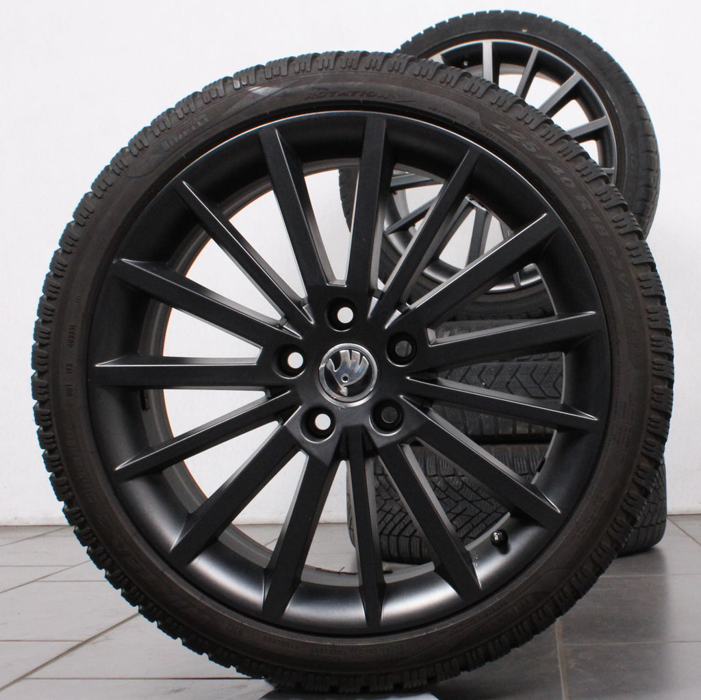 18 Zoll original Skoda Octavia III 5E 5E0601025AG Turini Alufelgen Winterreifen (cfb76)