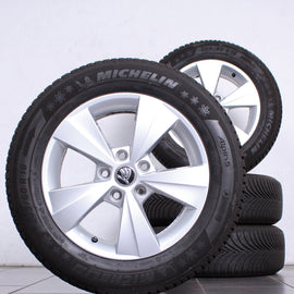 16 Zoll original Skoda Octavia Mk4 A8 5E0601025BE Alufelgen Winterreifen (09606)