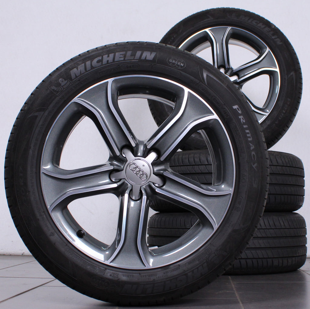 17 Zoll original Audi A5 8T 8T0601025DK Alufelgen Sommerreifen (c732d)