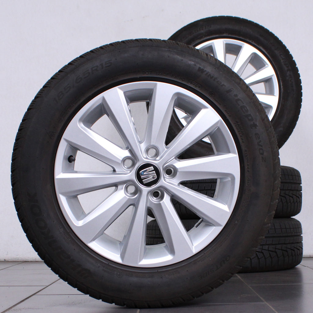 15 Zoll original Seat Ibiza Mk5 6F/KJ1 6F0601025G Alufelgen Winterreifen (74c0b)