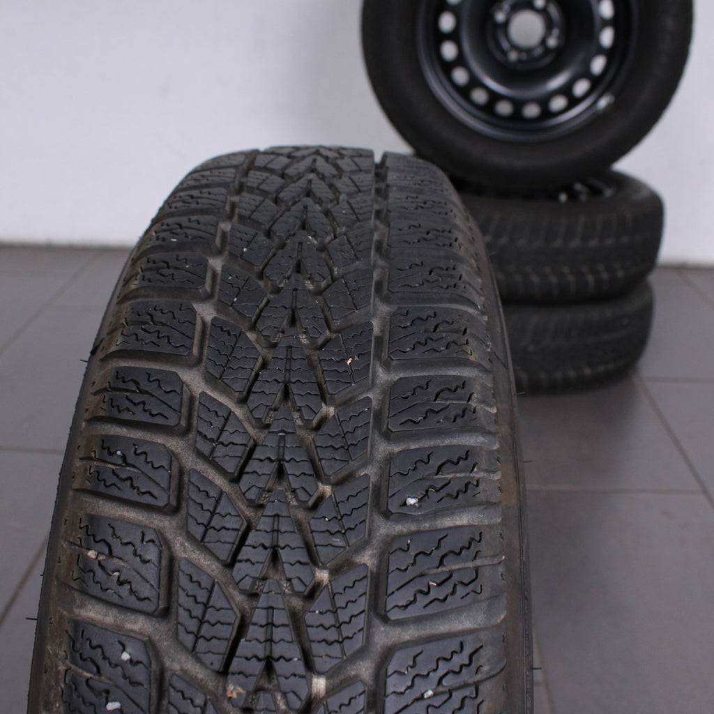 14 original VW UP 1S 1S0601027G Stahlfelgen Winterreifen (fa734)