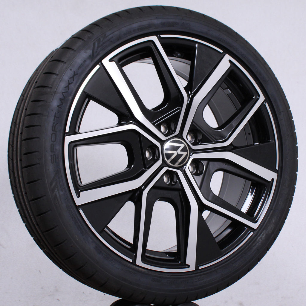 18 Zoll original VW Golf 8 VIII 5H 5H0601025AR Leeds Alufelgen Sommerreifen (b231f)
