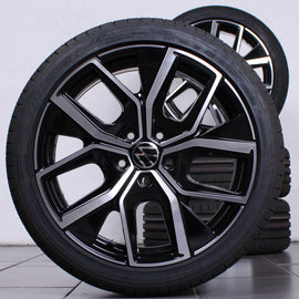 18 Zoll original VW Golf 8 VIII 5H 5H0601025AR Leeds Alufelgen Sommerreifen (b231f)