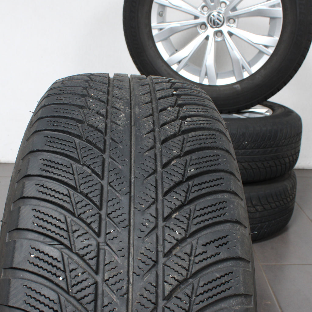 17 Zoll original VW Tiguan ll Allspace 5NA 5NA601025 Alufelgen Winterreifen (9cb44)