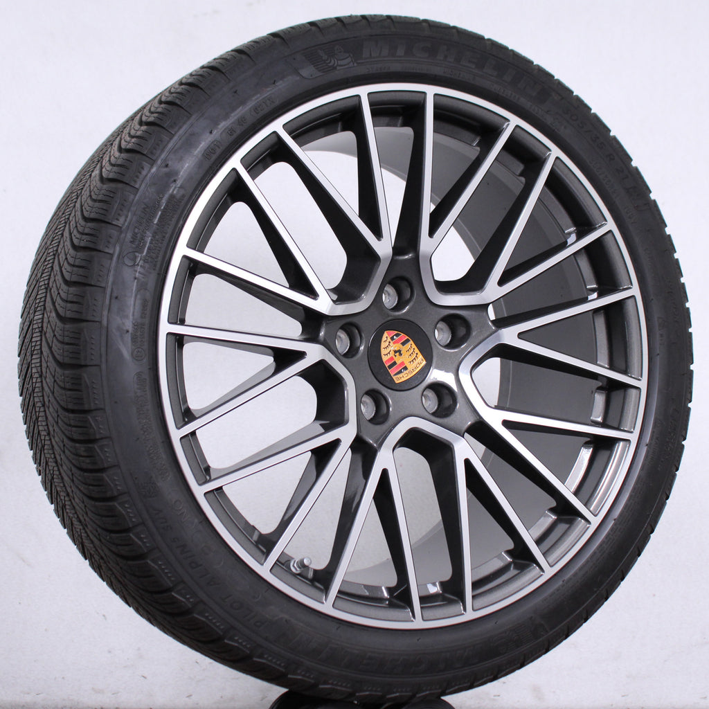 21 Zoll Original Porsche Cayenne E3 9Y0 Winterräder Spyder Felgen Winterreifen (932e7)