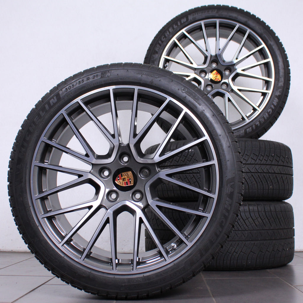 21 Zoll Original Porsche Cayenne E3 9Y0 Winterräder Spyder Felgen Winterreifen (932e7)