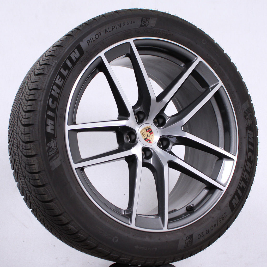 20 Zoll original Porsche Macan II III Turbo GTS Felgen Winterreifen (873b9)