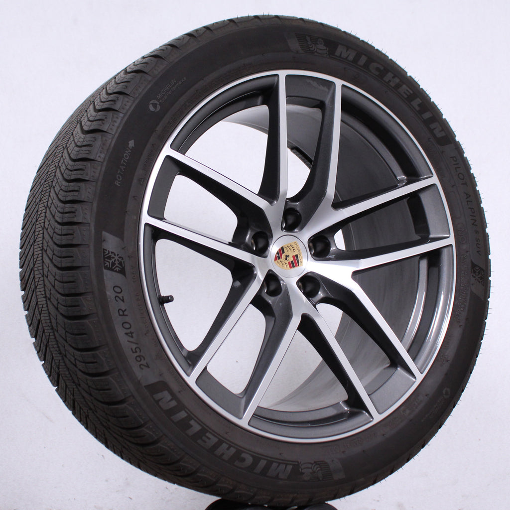 20 Zoll original Porsche Macan II III Turbo GTS Felgen Winterreifen (873b9)