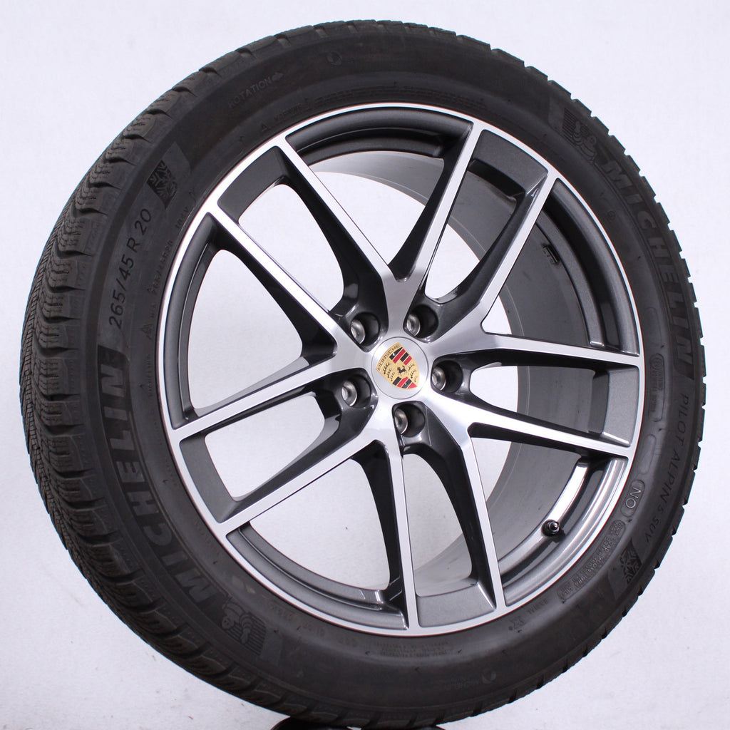20 Zoll original Porsche Macan II III Turbo GTS Felgen Winterreifen (873b9)