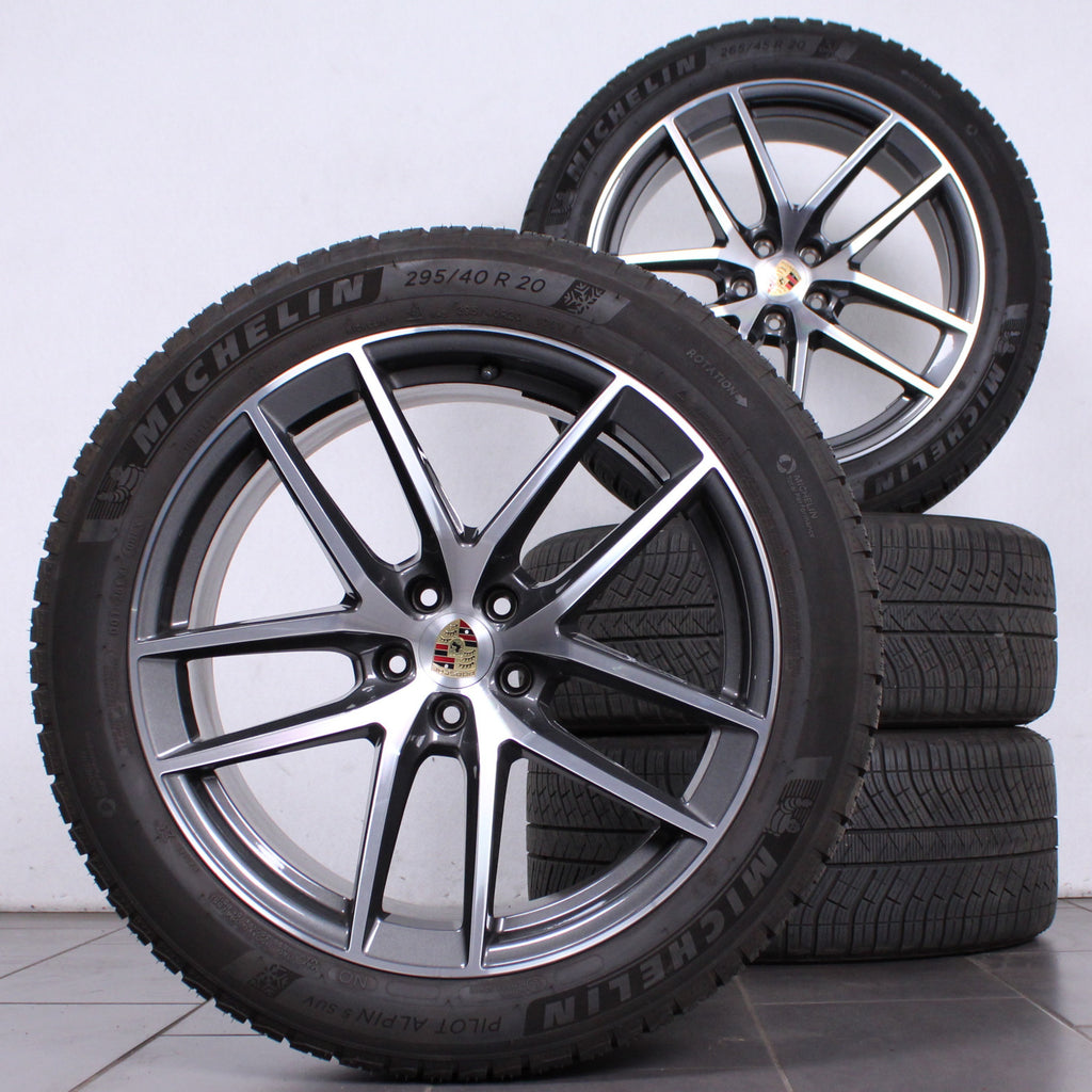 20 Zoll original Porsche Macan II III Turbo GTS Felgen Winterreifen (873b9)