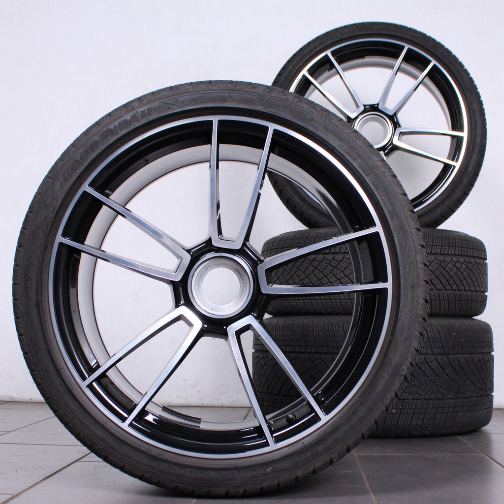 20 21 Zoll original Porsche 911 992 Turbo S Alufelgen Winterreifen (a7b29)