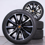 20 Zoll original Porsche Taycan Turbo Tequipment Alufelgen Winterreifen (098cd)
